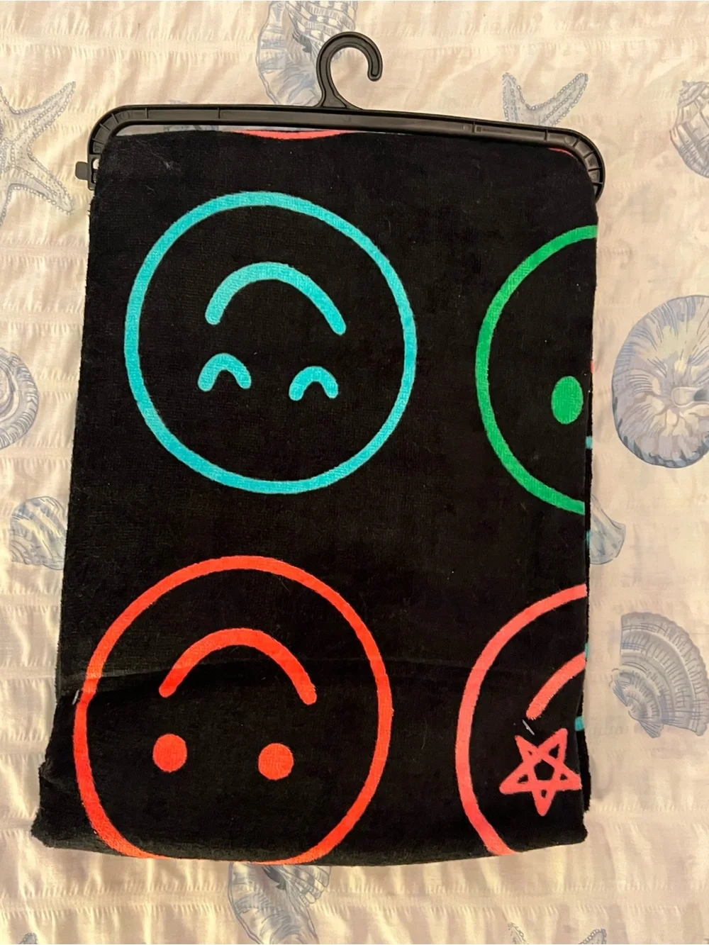 Colorful Emoji Face Beach Towel
